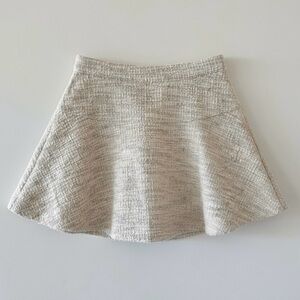 NWT J.Crew Crewcuts Ivory Gold Tweed Flare Mini Skirt Girls 5
